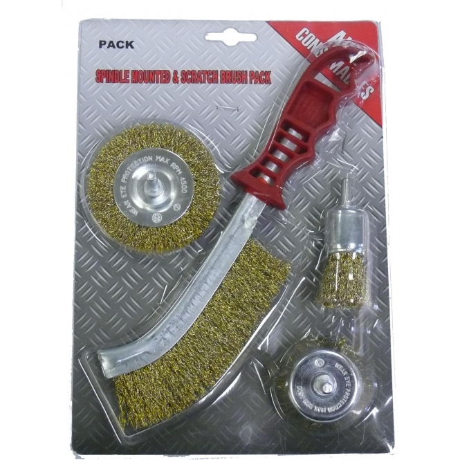 spindle-mounted-scratch-brush-pack-4-pack-pack-p140-2082_medium Spindle Mounted & Wire Brush Pack - 4 Pack - Image 1