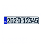 Metal Pressed German Number Plate