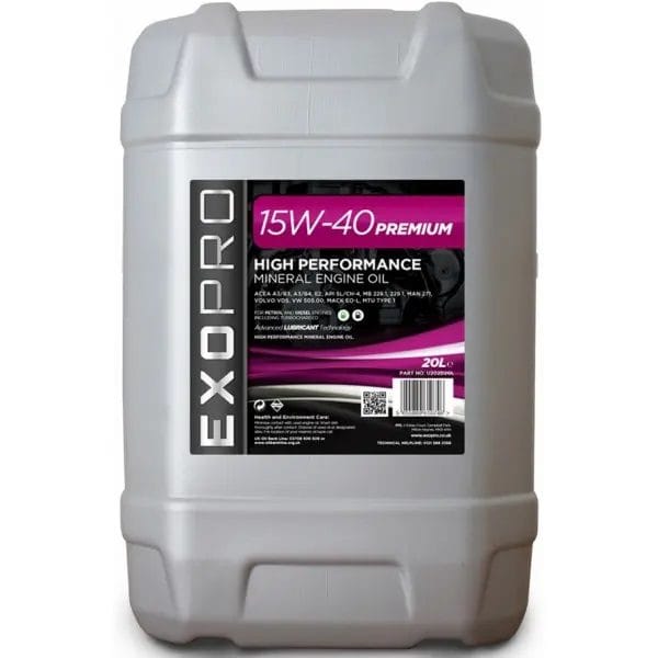 exopro-15w40-20litre Exopro 15W40 A3/B3 Mineral Oil 20 Litre - Image 1