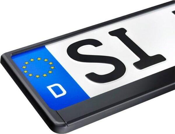 Black Number Plate Surround Single - Image 2