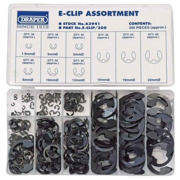 63941_E-CLIP-300ii__94664 Draper E Clip Assortment 300 Piece - Image 1