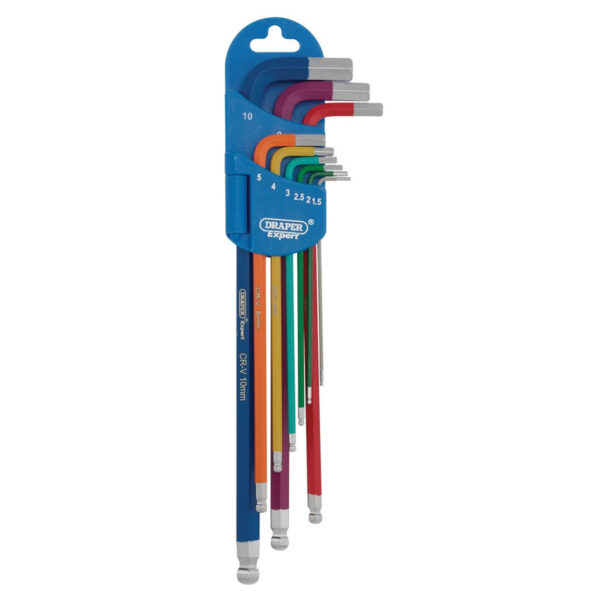 66134_1__55672 Draper Expert Metric Extra Long Hex & Ball End Key Set 9PC (66134) - Image 1