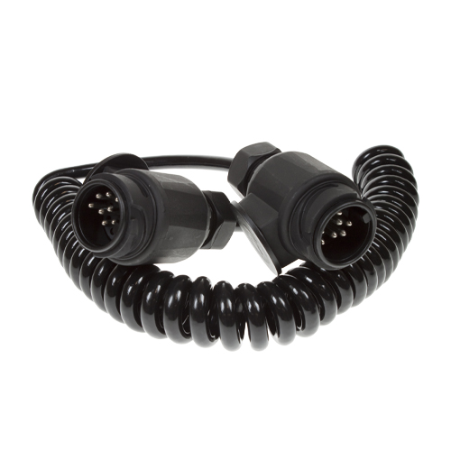 5891 Maypole MP5891 2.5m 8 Pin Plugs & 8 Core Curly Connecting Lead - Image 1