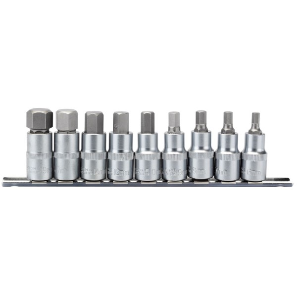 16307_H-HEX-9-55-600x600 Draper Expert Metric Hex Socket Bit Set 1/2" 55MM (9 Piece) (16307) - Image 1