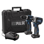 Draper DX Pulse 12V Brushless Combi Drill & Impact Driver Kit 1/4" - 2 X 4.0Ah Batteries, 1 X Fast Charger (28003)