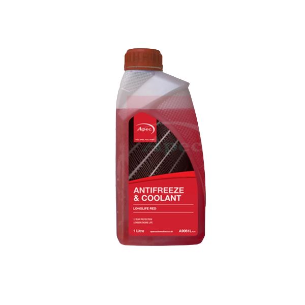 apec-antifreeze-red Apec Longlife Red Antifreeze & Coolant Ready To Use 1 Litre - Image 1